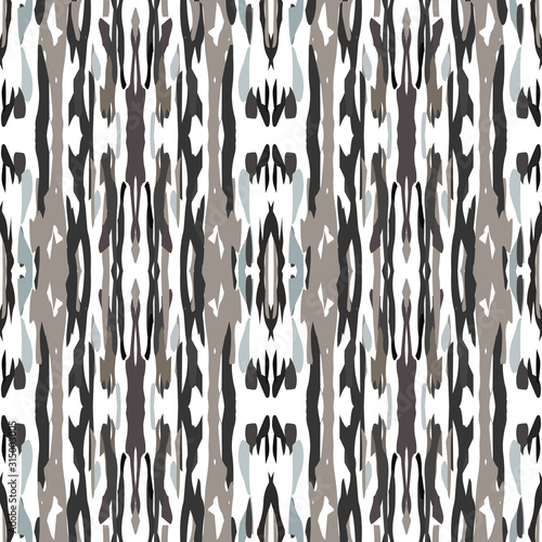 Hand Drawn, Paint Texture. Shibori Ornament. 