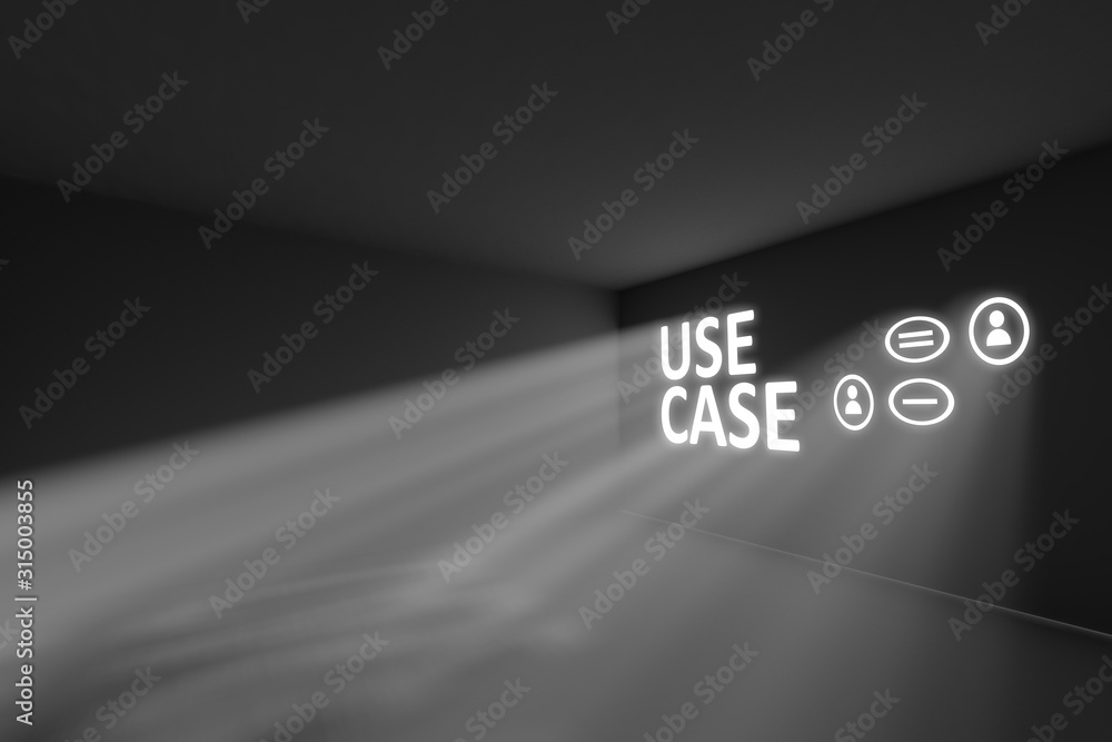 Obraz premium USE CASE rays volume light concept 3d illustration