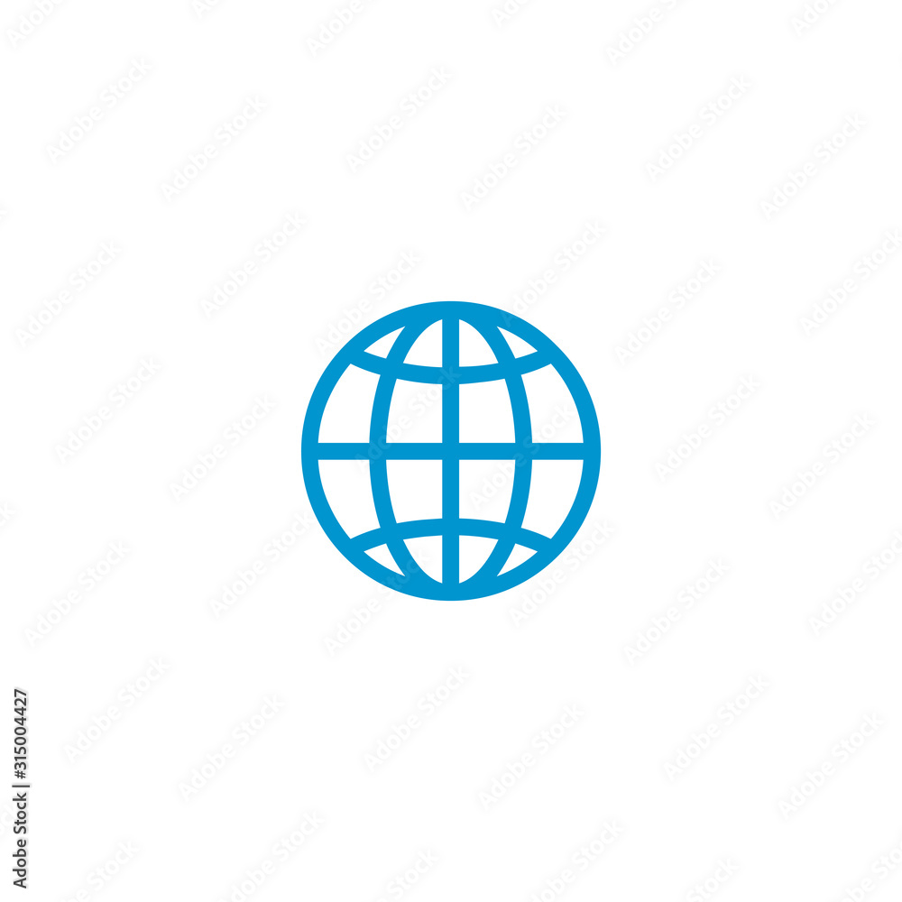 Web globe flat vector Icon. Isolated globe emoji illustration Web globe flat vector Icon. Isolated globe emoji illustration
