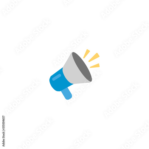 Megaphone flat vector Icon. Isolated loudspeaker emoji illustration