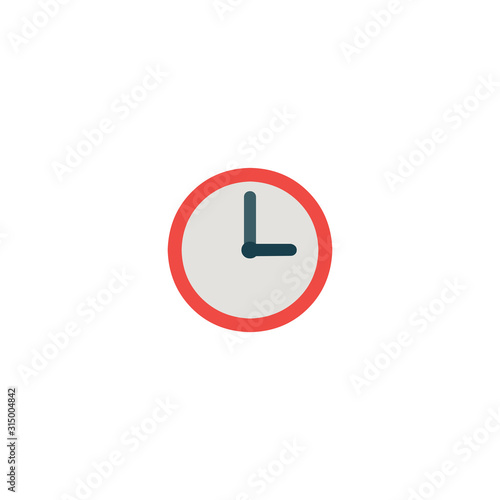 Clock flat vector Icon. Isolated Wall Clock Alarm emoji illustration