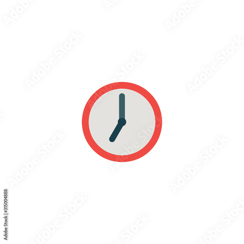 Clock flat vector Icon. Isolated Wall Clock Alarm emoji illustration