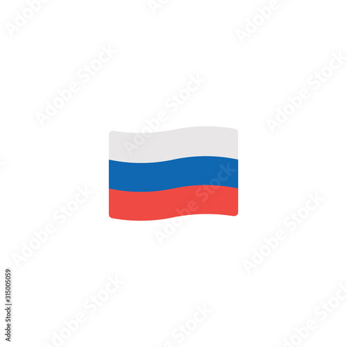 Free Download Russia waving flag  flat vector Icon. Isolated Russian flag emoji illustration - GFXLoad