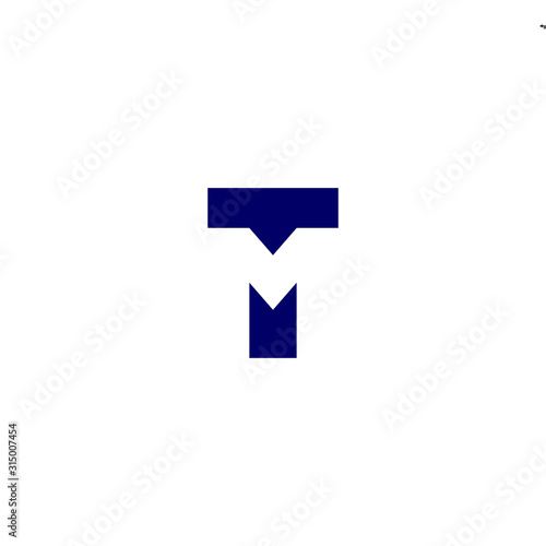 Letter TM initial simple logo design