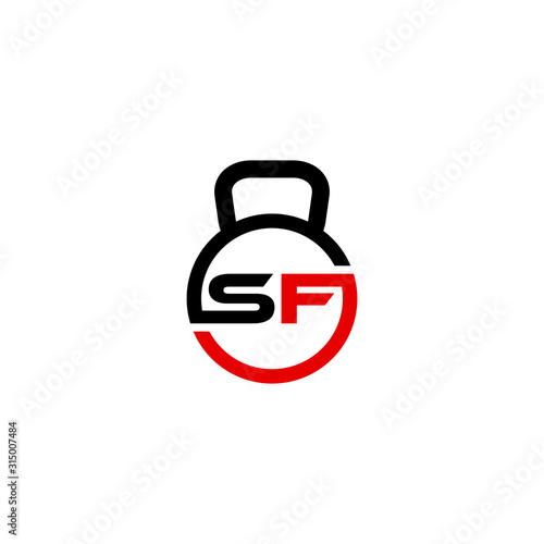 Letter SF fitness logo design