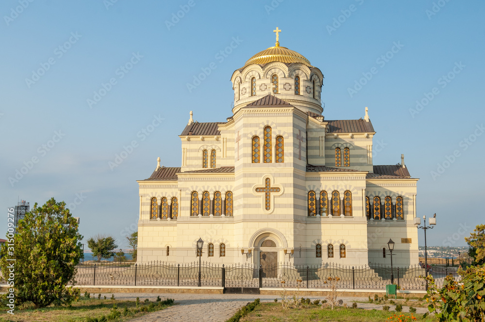 Saint Vladimir Russian Orthodox Cathedral, built in XIX century on the site of ancient Creek colony Chersonesos in Sevastopol, Crimea