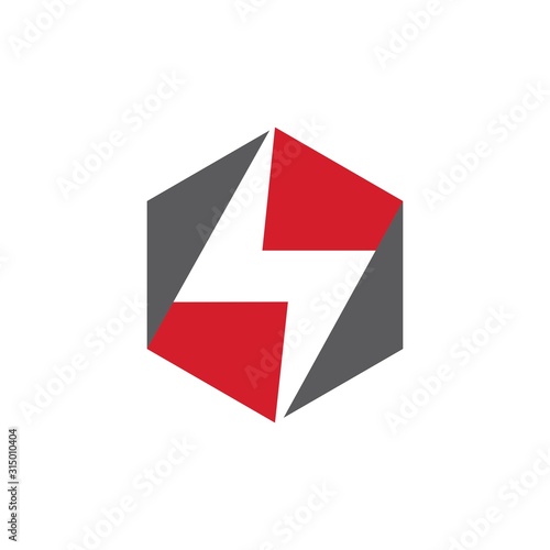 Power Logo Template icon.electric power symbol concept