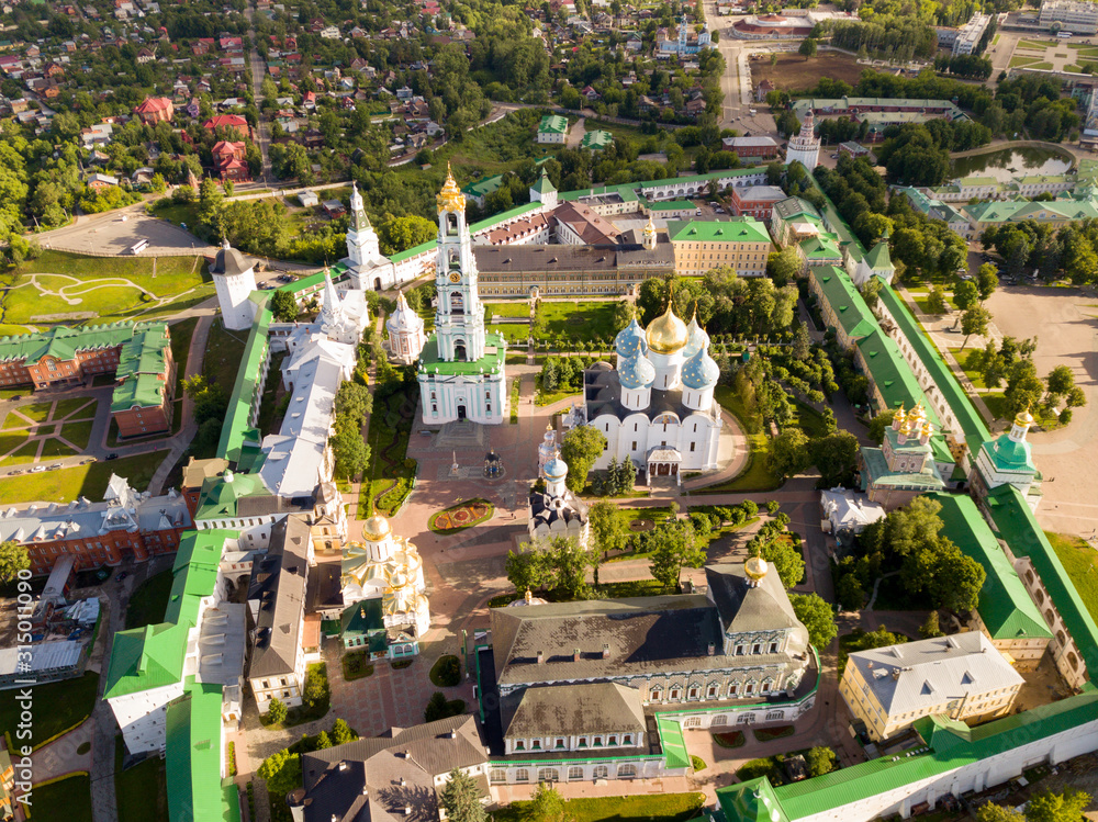 Aerial view of Trinity Lavra of St. Sergius, Sergiev Posad