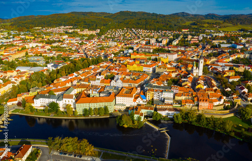 Historic center of Czech town of Pisek