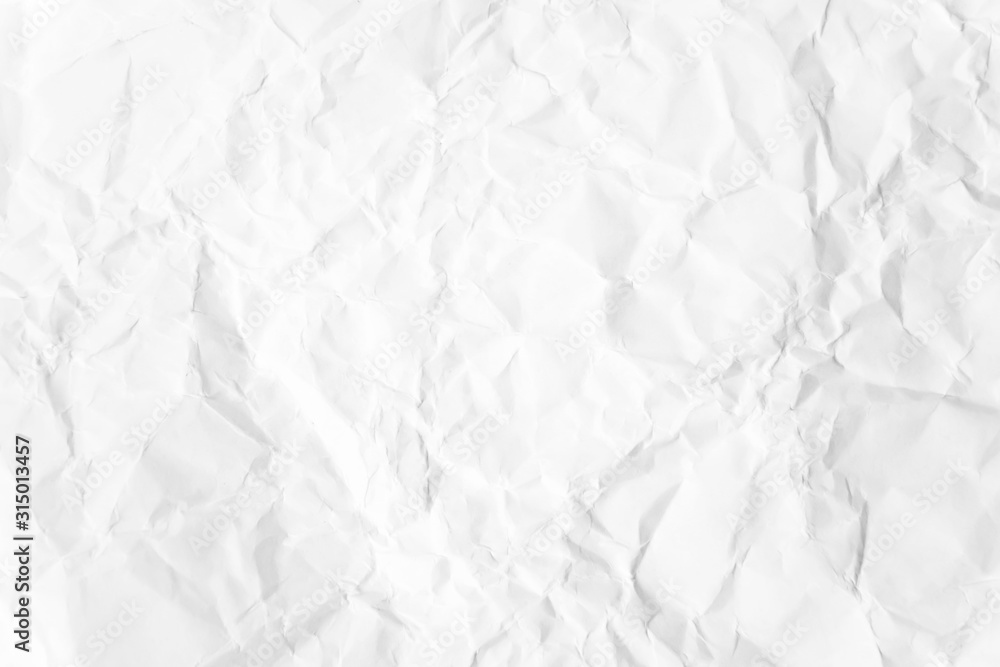 Fototapeta premium Paper texture Crumpled White.Top view.