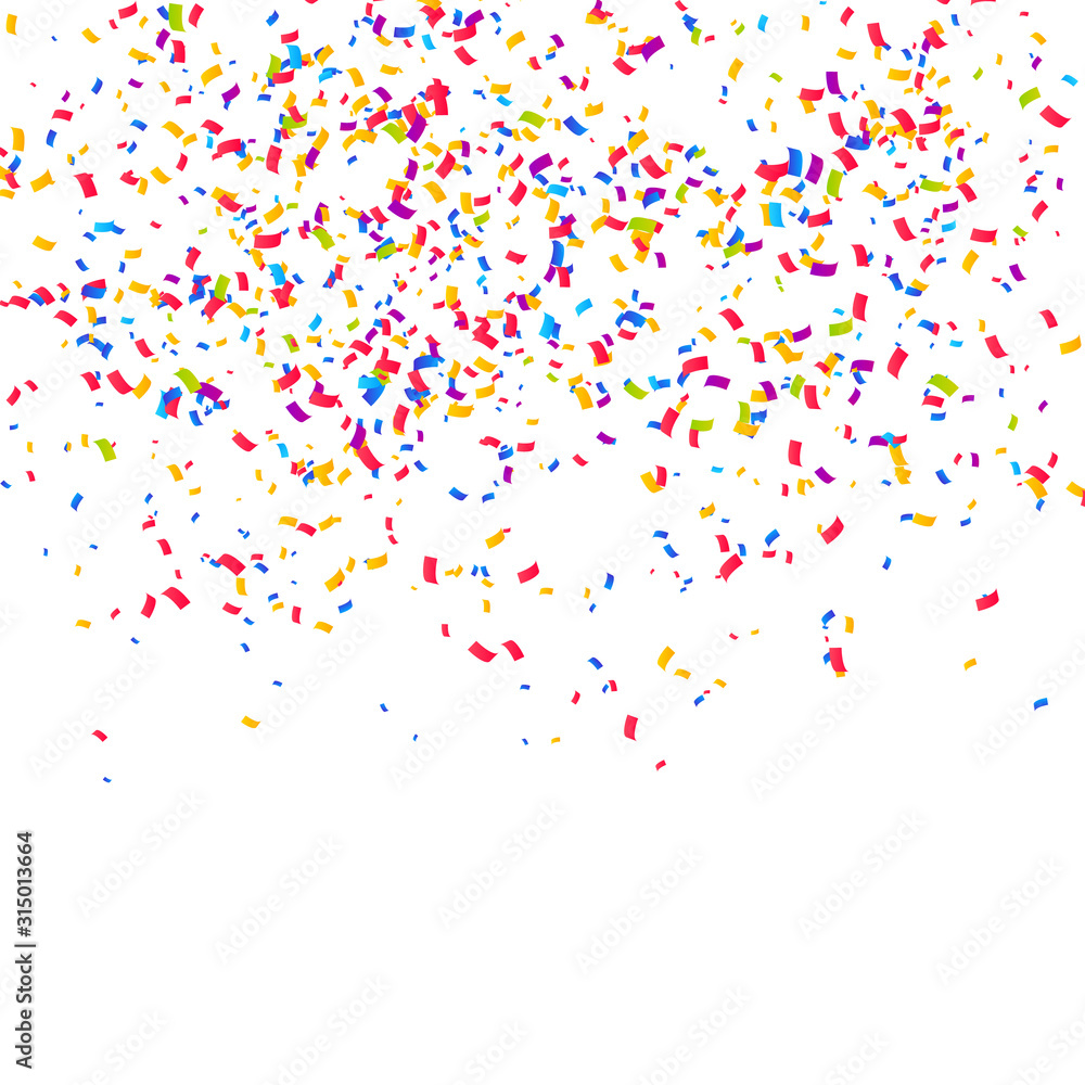 Color Confetti Background. Celebrate Party Vector Illustration