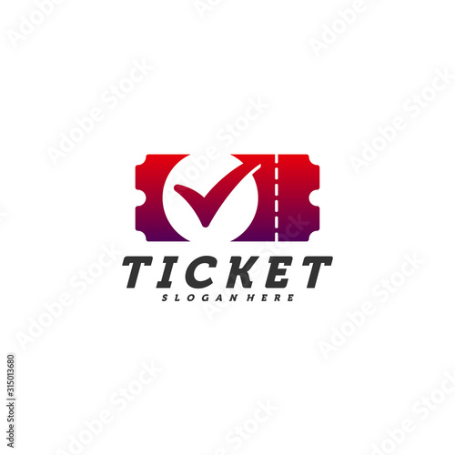 Check Tickets logo design concept vector, Template, Creative design, Icon symbol