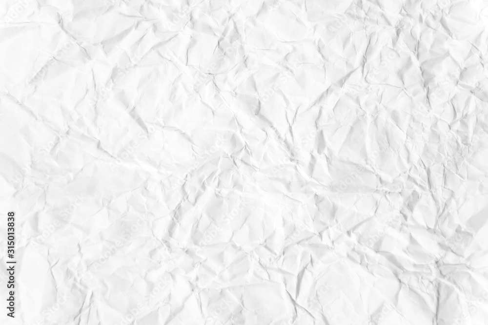 Fototapeta premium Paper texture Crumpled White.Top view.