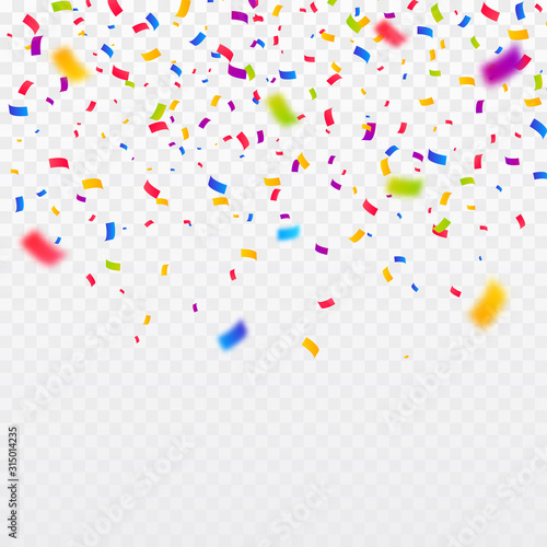 Color Confetti Background. Celebrate Party Vector Illustration