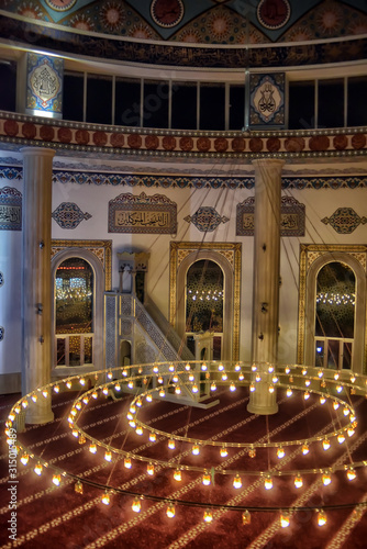 Turkey, Kemer, 21,07,2015 Interior of the mosque of Kemer photo