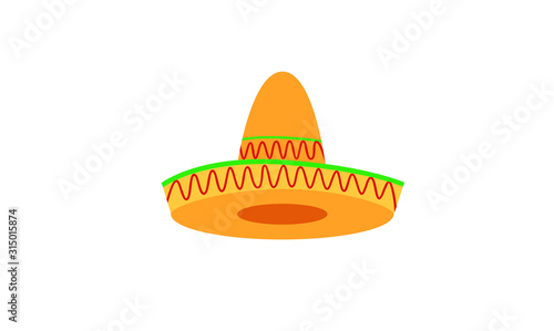 Sombrero hat logo icon design illustration