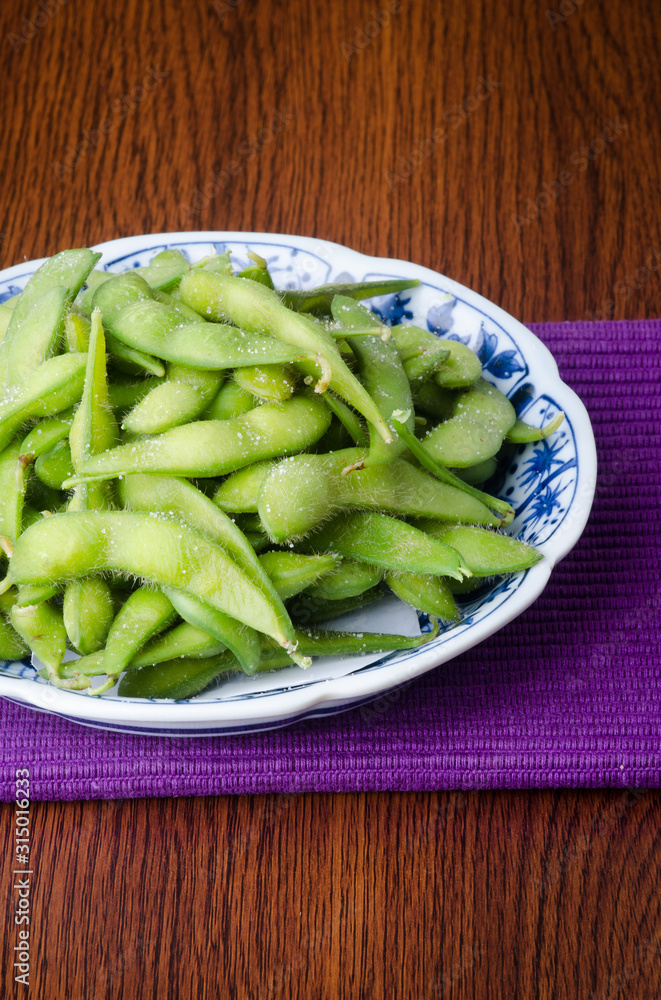bean or Green Japanese Soybean on a background new. bean or Green Japanese Soybean on a background new.