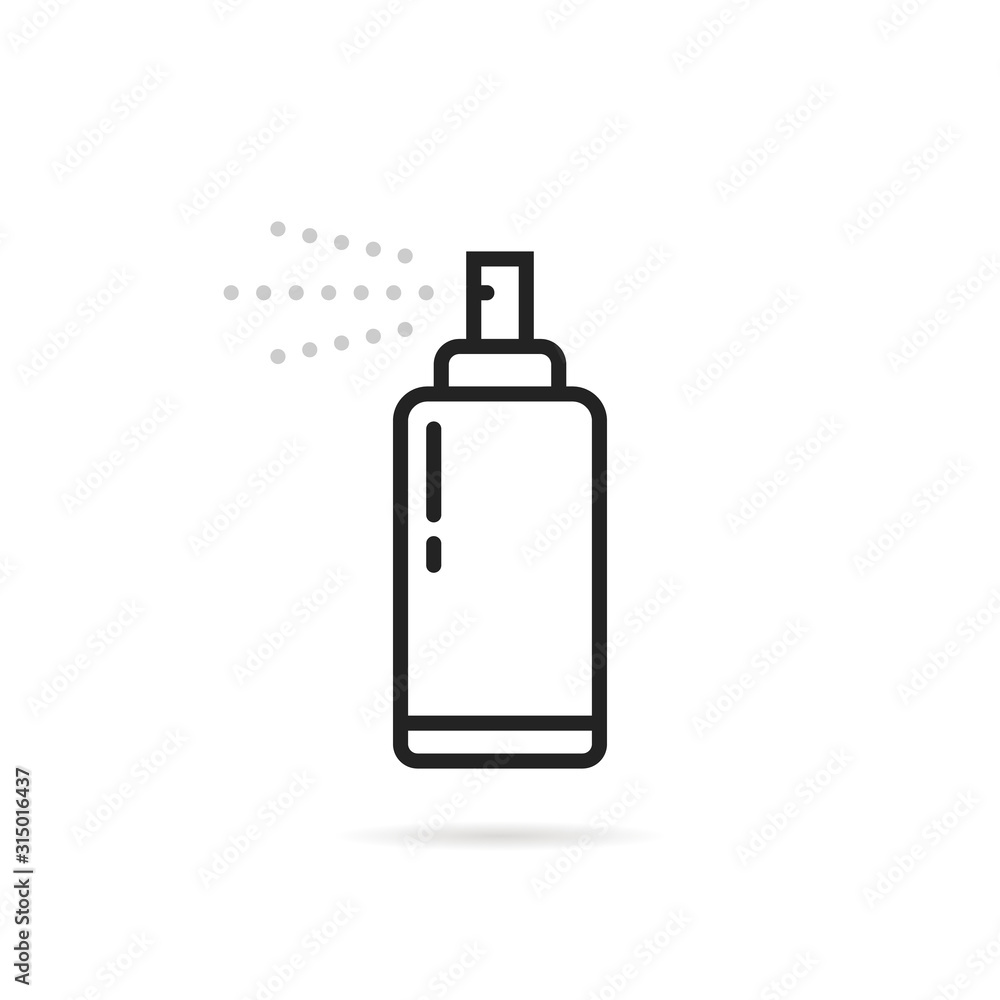 thin line bottle with aerosol spray thin line bottle with aerosol spray