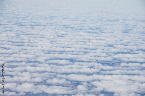 Photography of clouds made from airplane