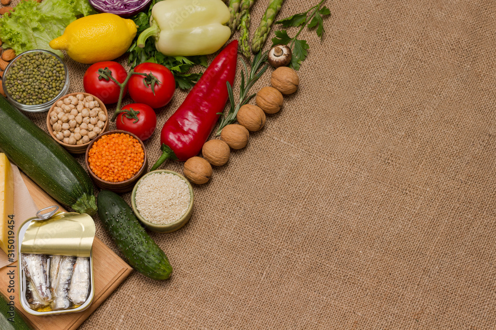 Food sources of omega 3, protein for healthy food fitness. Foods high