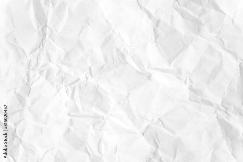 Naklejka premium Paper texture Crumpled White.Top view.