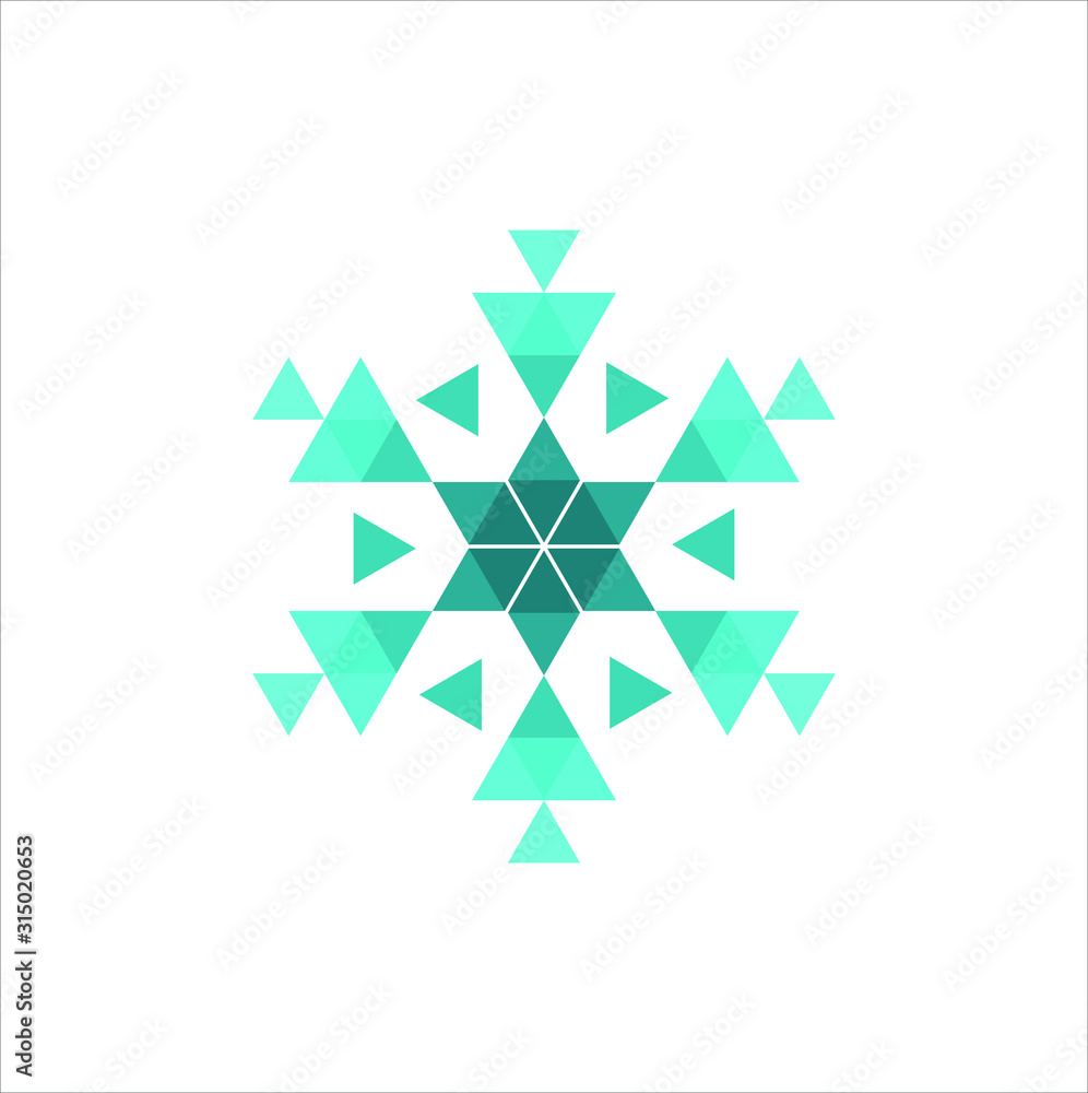 Snowflake winter vector graphic logo Snowflake winter vector graphic logo