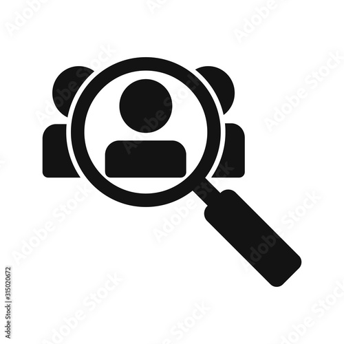 Search job vacancy icon isolated on white background. Vector illustration.