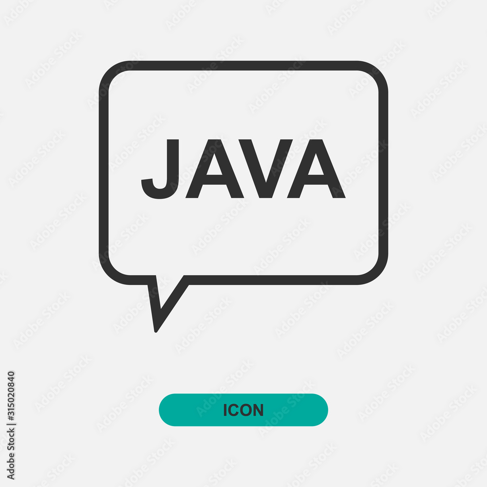 Java icon isolated on white background. Vector illustration. Java icon isolated on white background. Vector illustration.