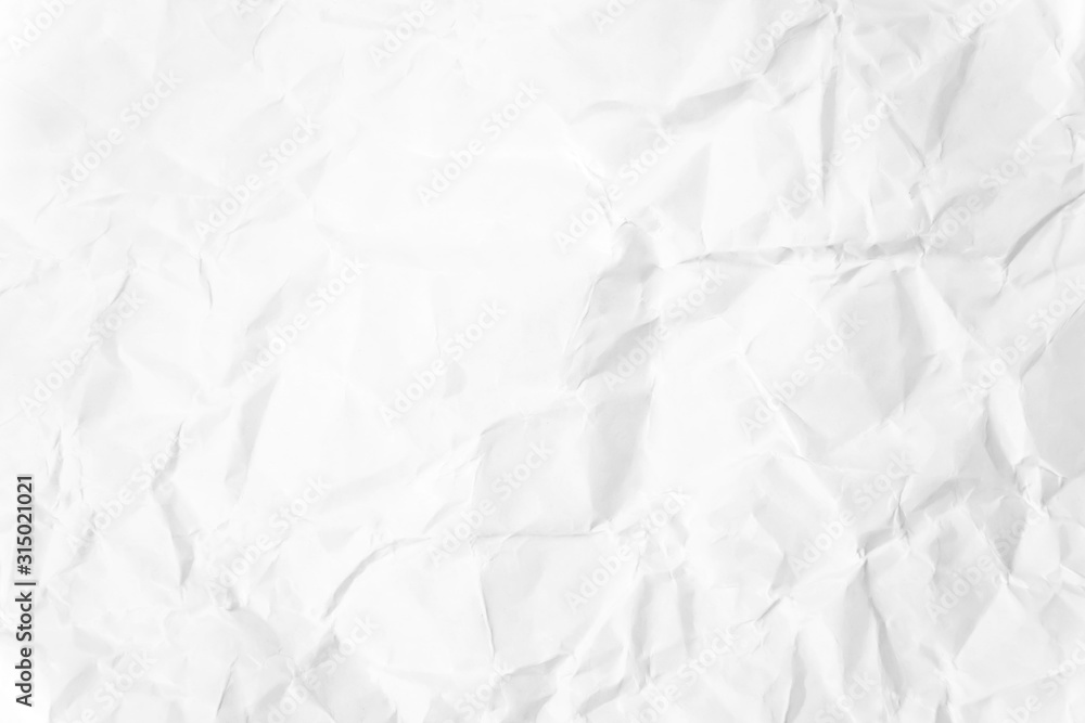 Naklejka premium Paper texture Crumpled White.Top view.