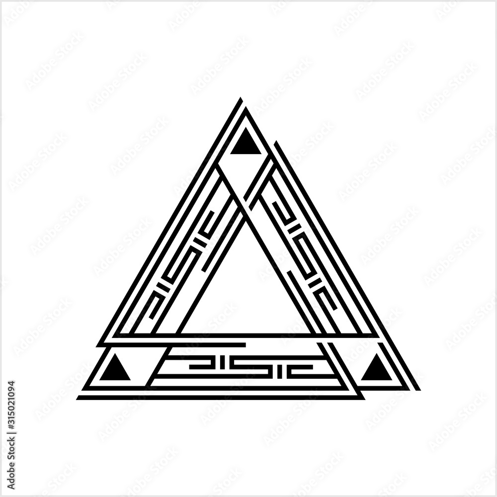 Tattoo Triangle. Geomatic Illustration Stock Vector - Illustration of icon,  integrity: 92154445