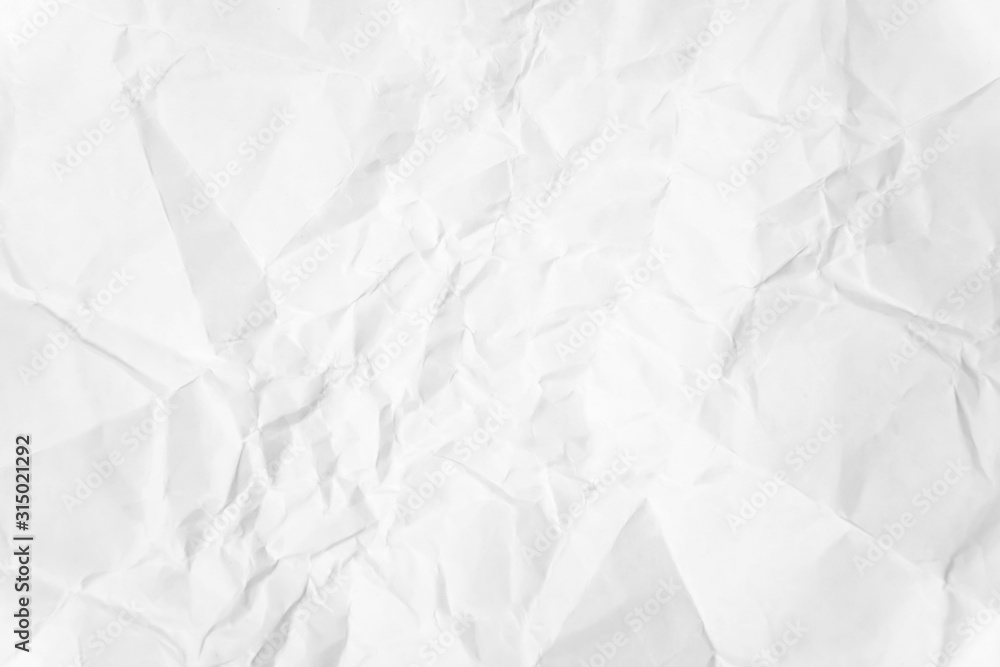Fototapeta premium Paper texture Crumpled White.Top view.
