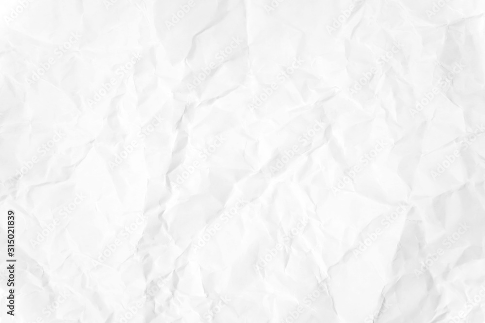 Fototapeta premium Paper texture Crumpled White.Top view.