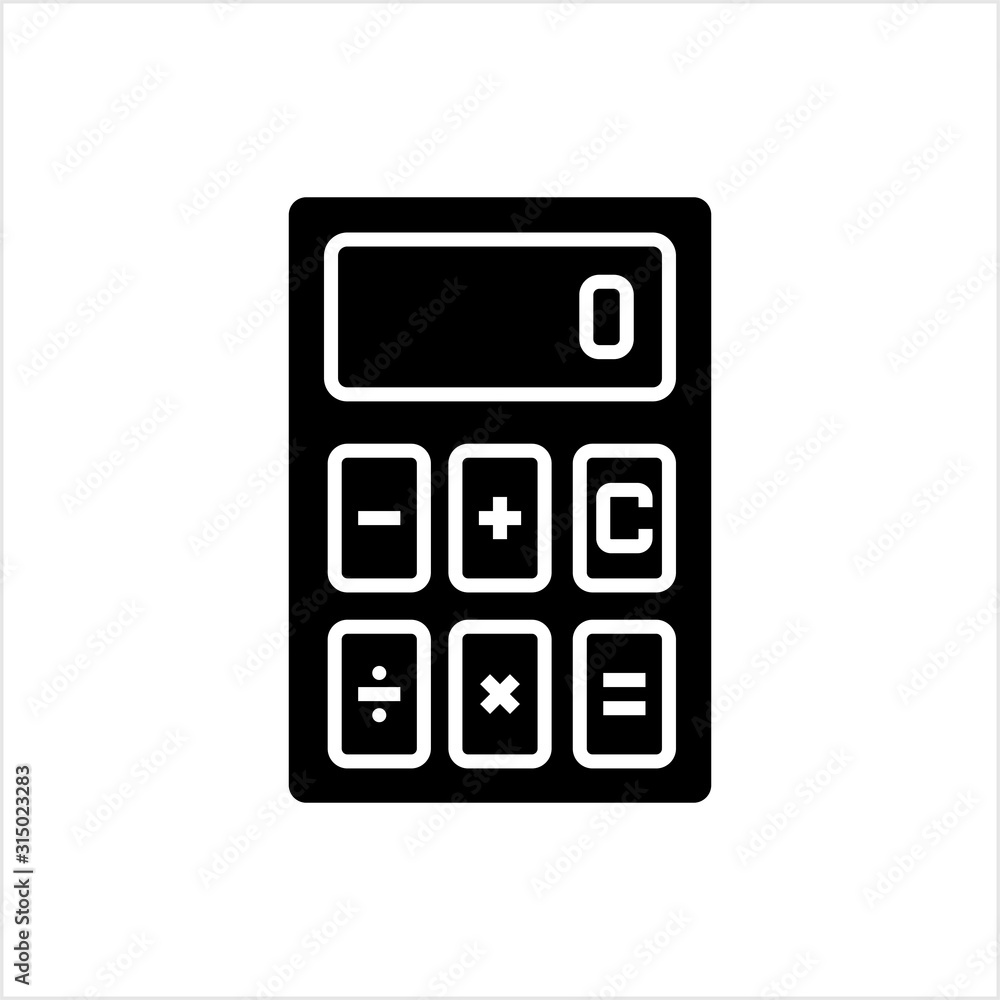 Calculator Icon, Calculator Keypad Sign vector de Stock | Adobe Stock