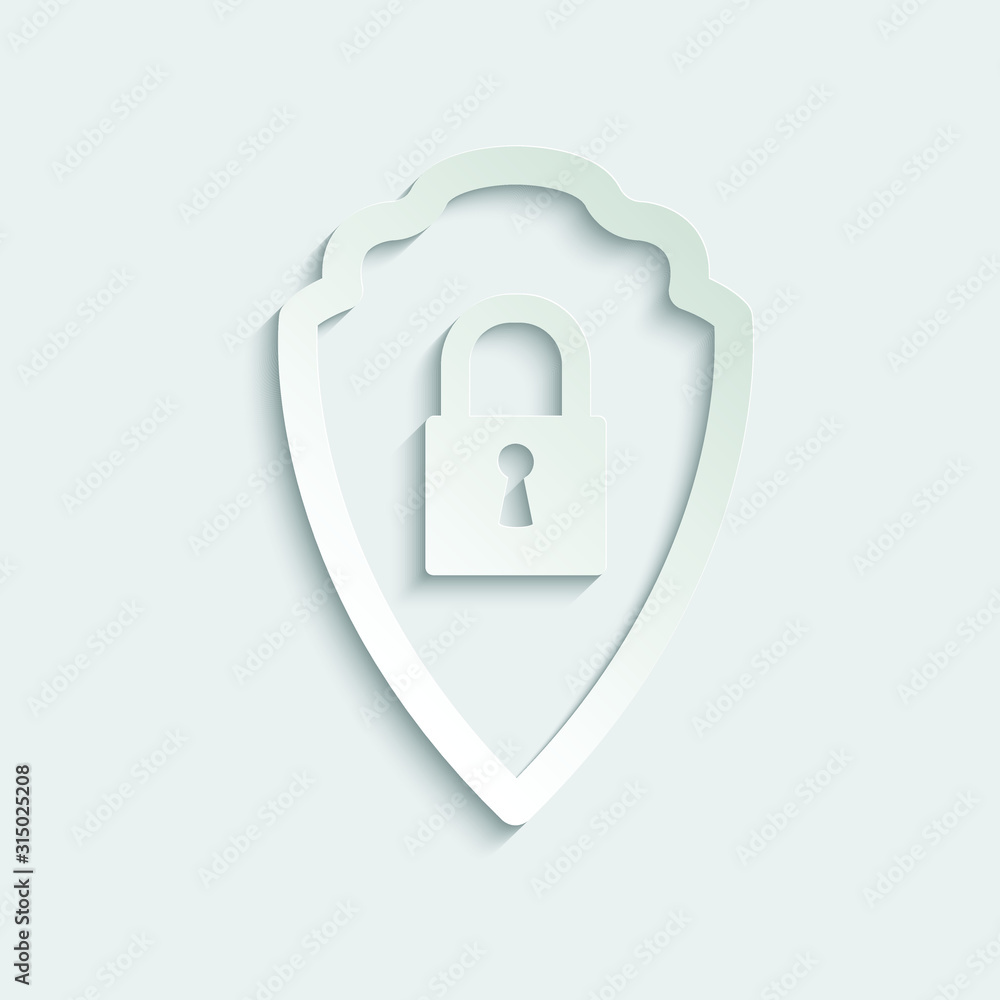 Peaper protect icon. secure icon. Shield sign vector Peaper protect icon. secure icon. Shield sign vector