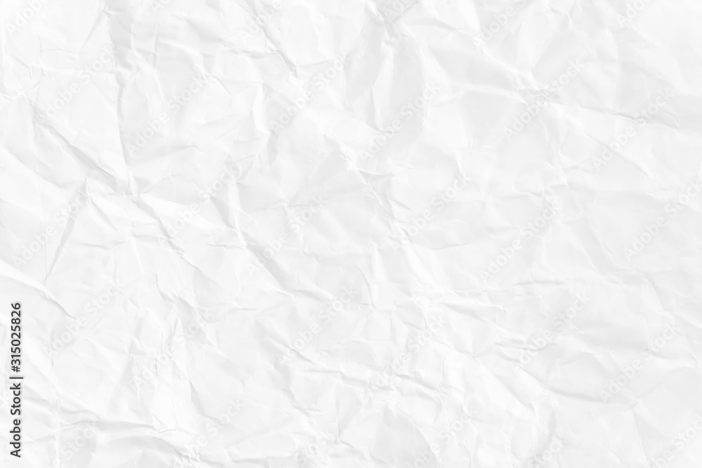Fototapeta premium Paper texture Crumpled White.Top view.
