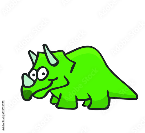 Un simpatico Triceratops esta sonriendo  © Isra