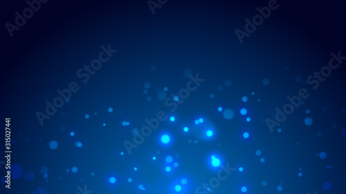 Dot white blue pattern screen led light gradient texture background. Abstract technology big data digital background. 3d rendering.