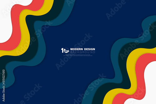 Abstract colorful wavy pattern design of movement elements presentation in center background. illustration vector eps10