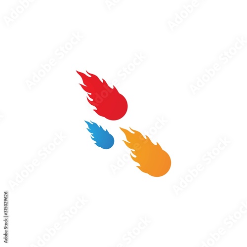 Meteorite ilustration logo vector