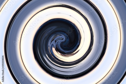 Una espiral de color metálico. Un colorido giro al infinito.