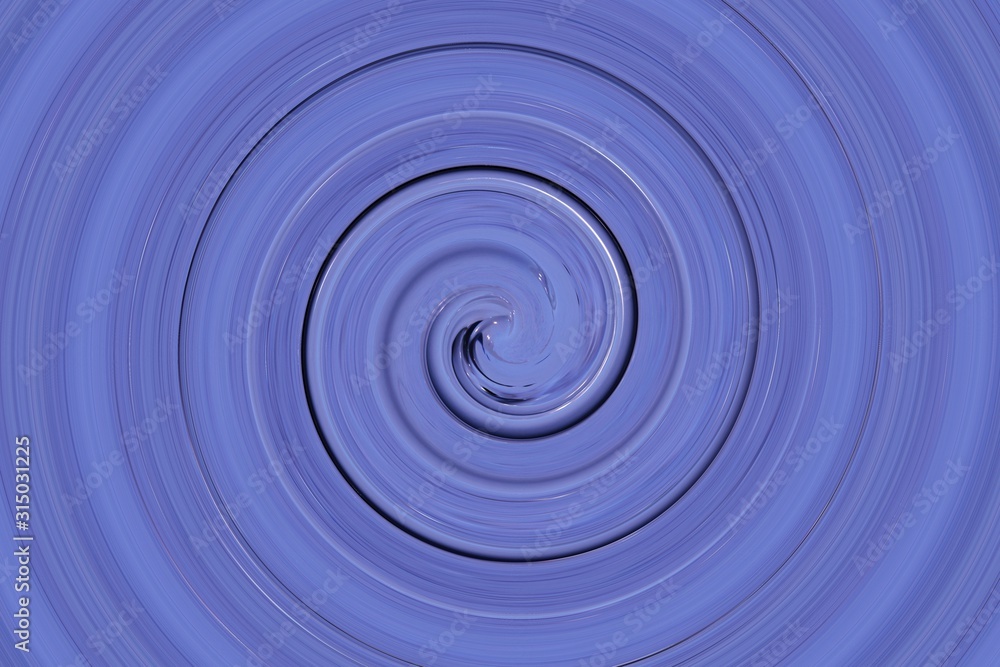 Obraz premium Una espiral de color azul. Un colorido giro al infinito.