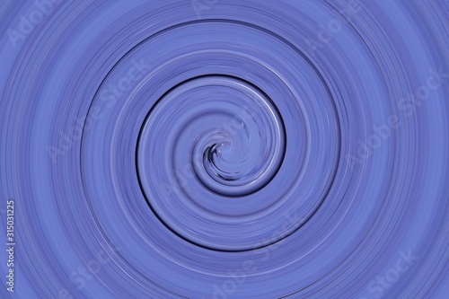 Una espiral de color azul. Un colorido giro al infinito.