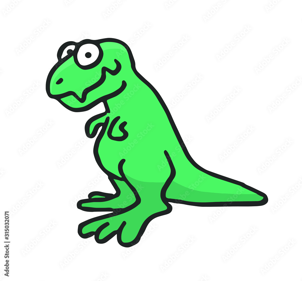 Un bonito dinosaurio tiranosaurio rex Stock Vector | Adobe Stock