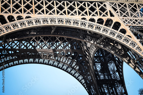 close up view of the eifel tour in Paris