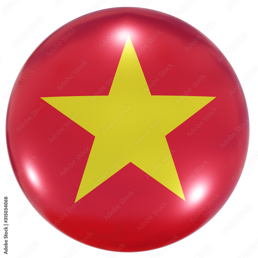 Vietnam national flag button Vietnam national flag button