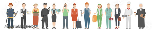 People of diverse occupations. Vector illustration.