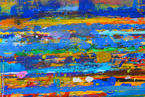 macro close up of different color oil paint