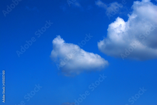 Nature Cleary blue Sky and White Clouds Texture Background