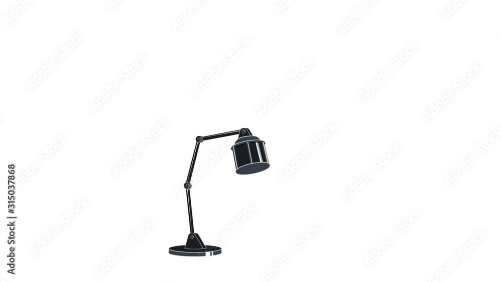 Lamp. Table lamp light, animation with alpha channel enabled. Cartoon Stock  Video | Adobe Stock
