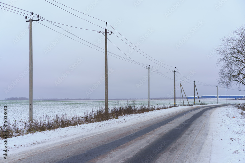 Φωτογραφία Photography of winter russian rural landscape